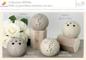 Palla traforata led bomboniera