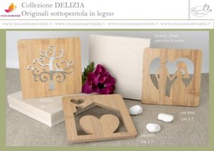 Sottopentola legno bomboniera