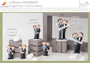 Sposi gay matrimonio civile bomboniera