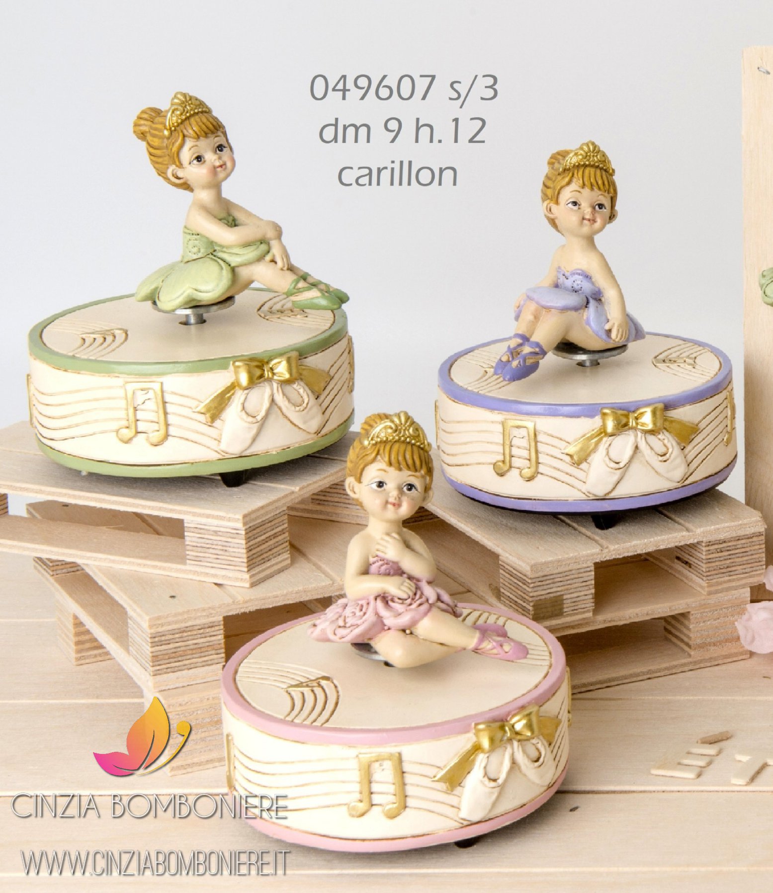 Carillon ballerina musica colorato cb049607