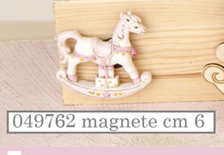 Magnete cavallo a dondolo rosa 049762