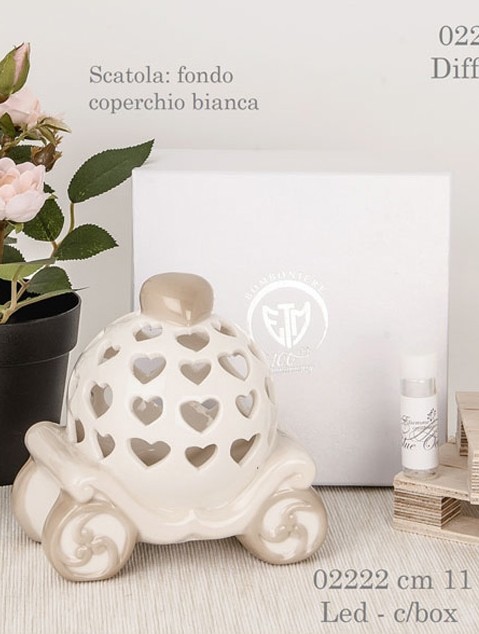 Carrozza led in porcellana 02222