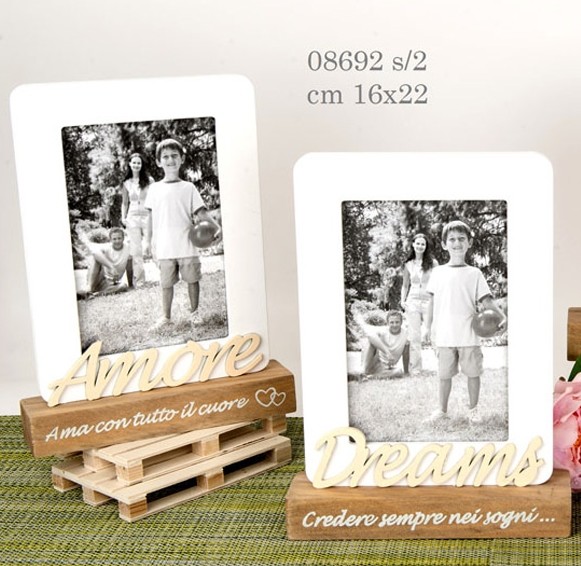 Porta foto legno amore 08692